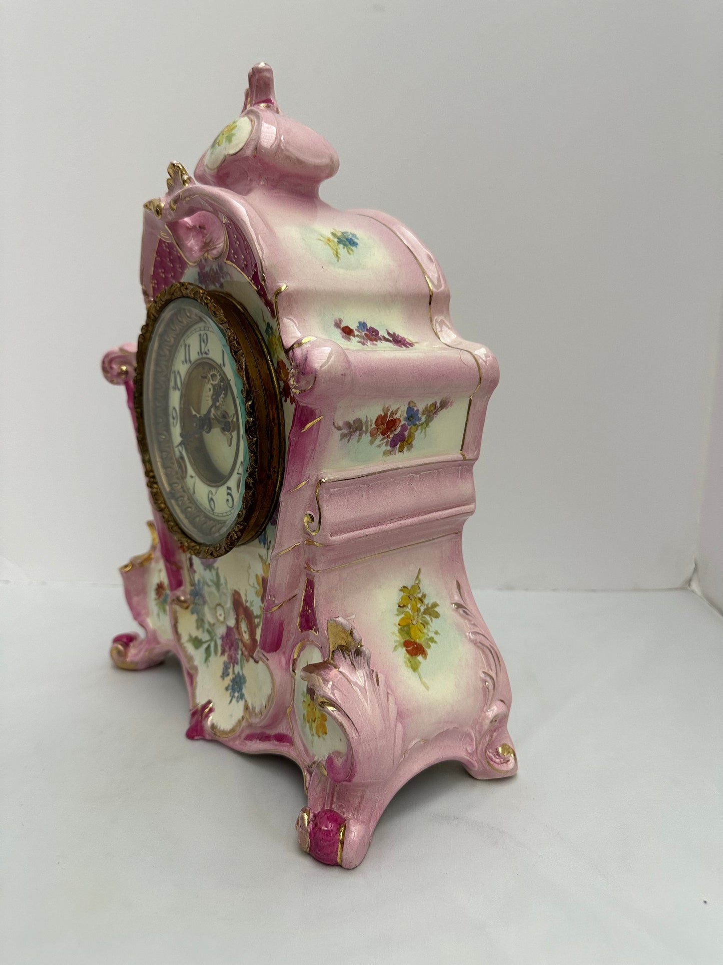 Ansonia Clock Company - ANTIQUE ROYAL BONN MANTEL CLOCK