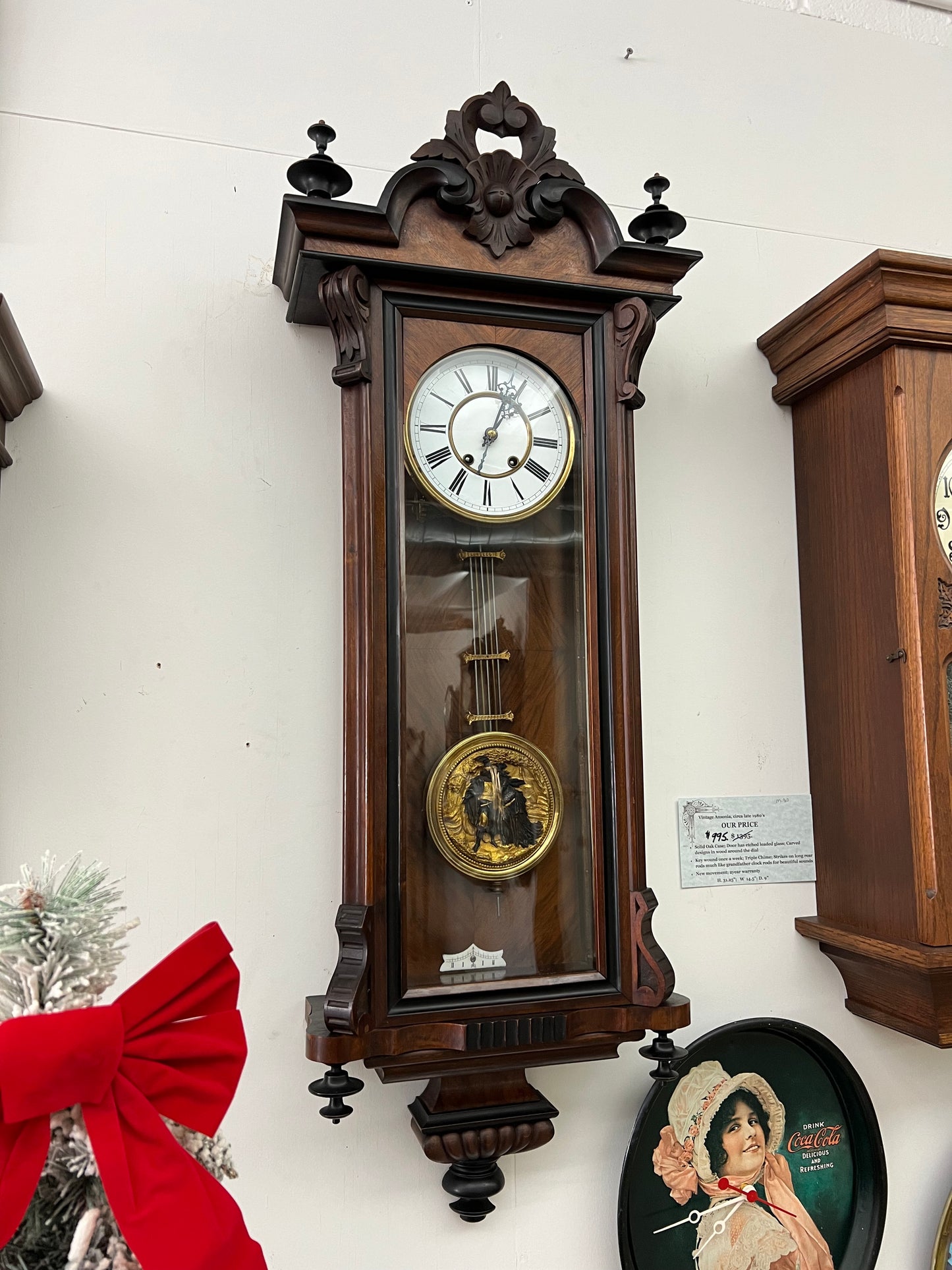 ANTIQUE GERMAN R&A WALL CLOCK