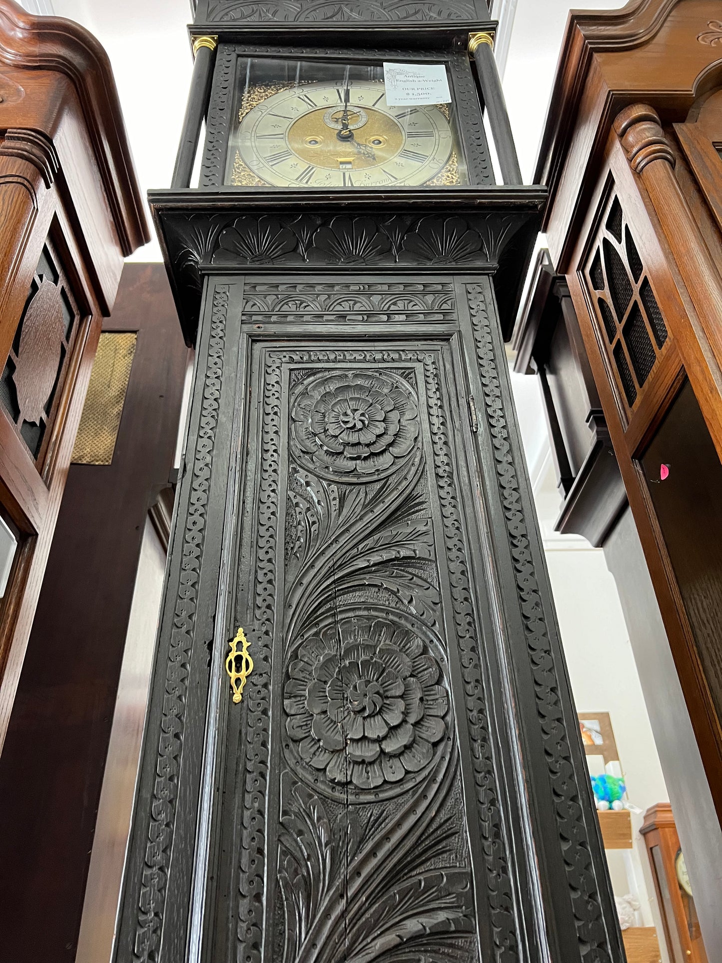 ANTIQUE - English  2-WEIGHT GRANDFATHER CLOCK