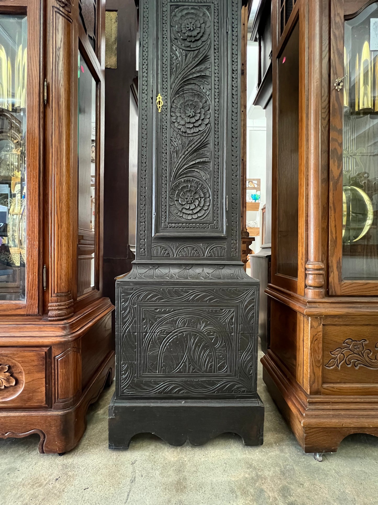 ANTIQUE - English  2-WEIGHT GRANDFATHER CLOCK