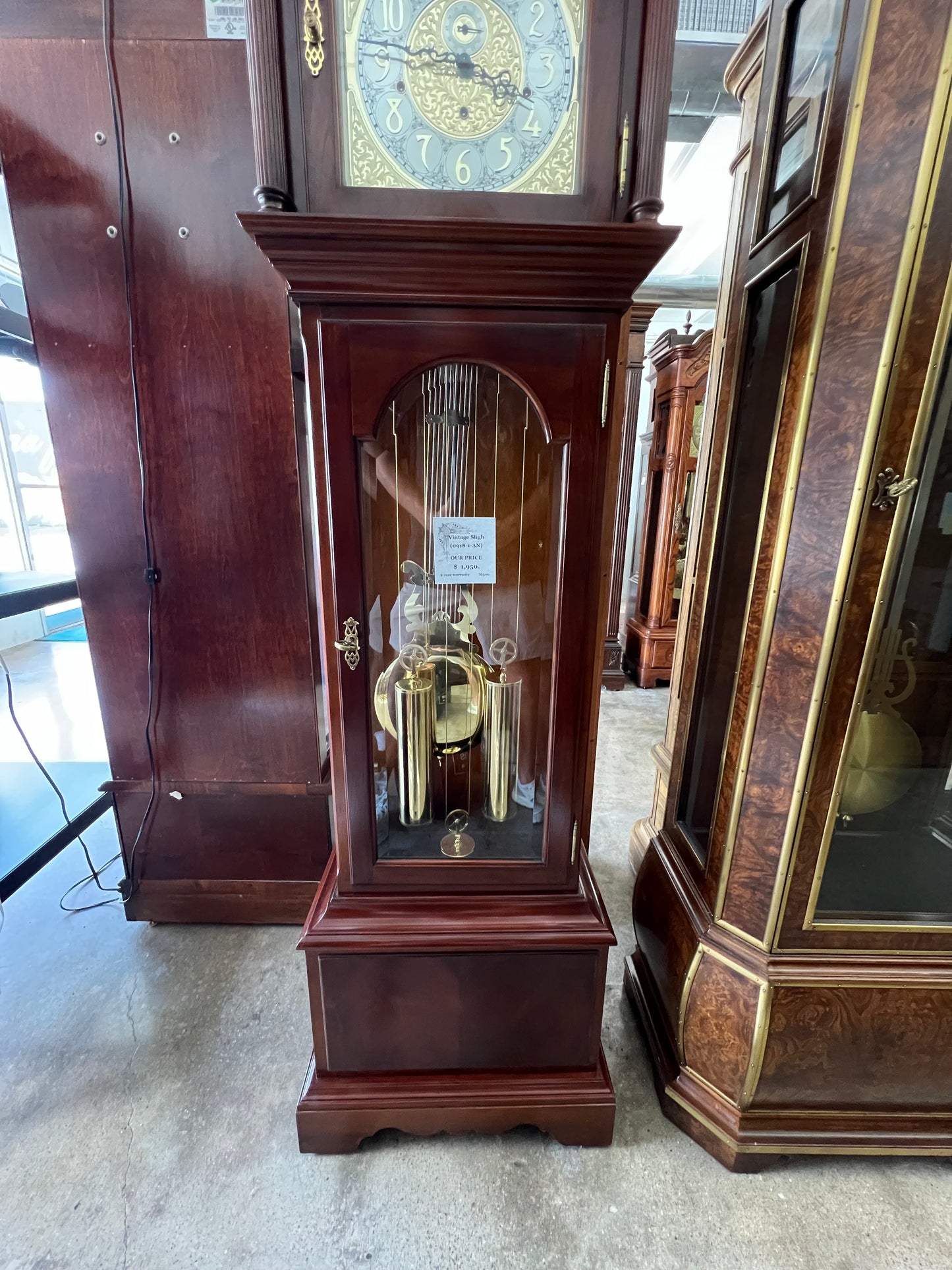 Vintage - Sligh Grandfather Clock 0913-1-AN