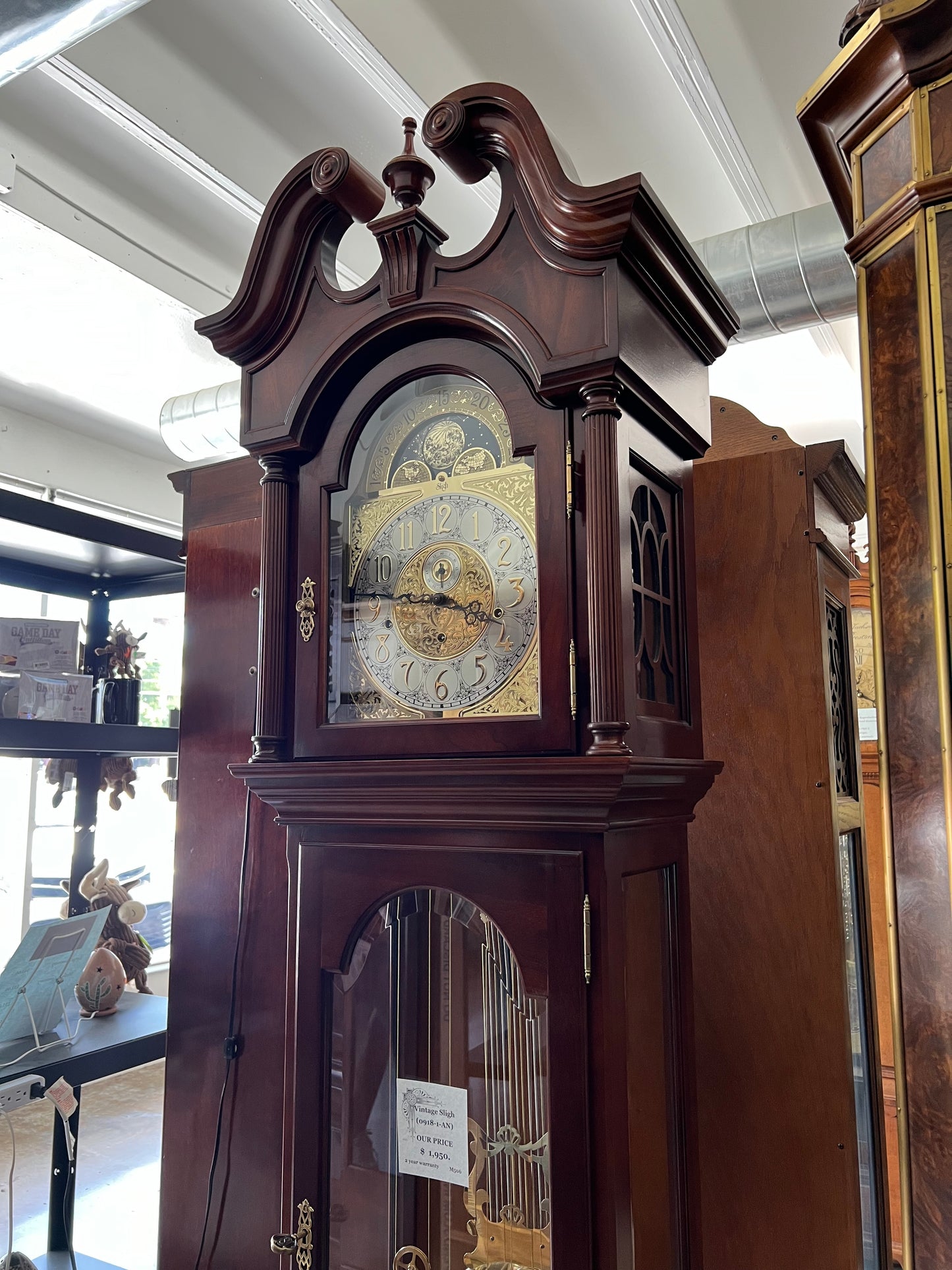 Vintage - Sligh Grandfather Clock 0913-1-AN